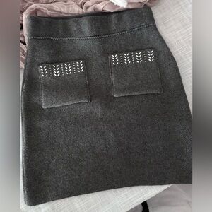 Pilcro Charcoal Skirt size XS with Studded Pockets.